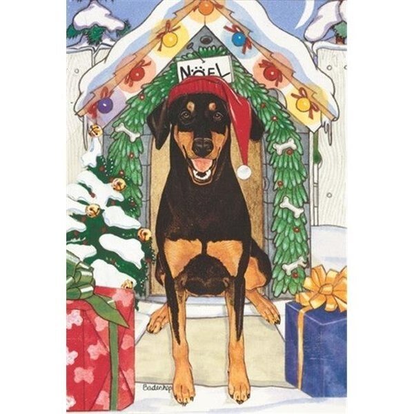 Pipsqueak Productions C958 Doberman Uncropped Christmas Boxed Cards - Pack of 10, Pipsqueak Productions, Mfr#: C958